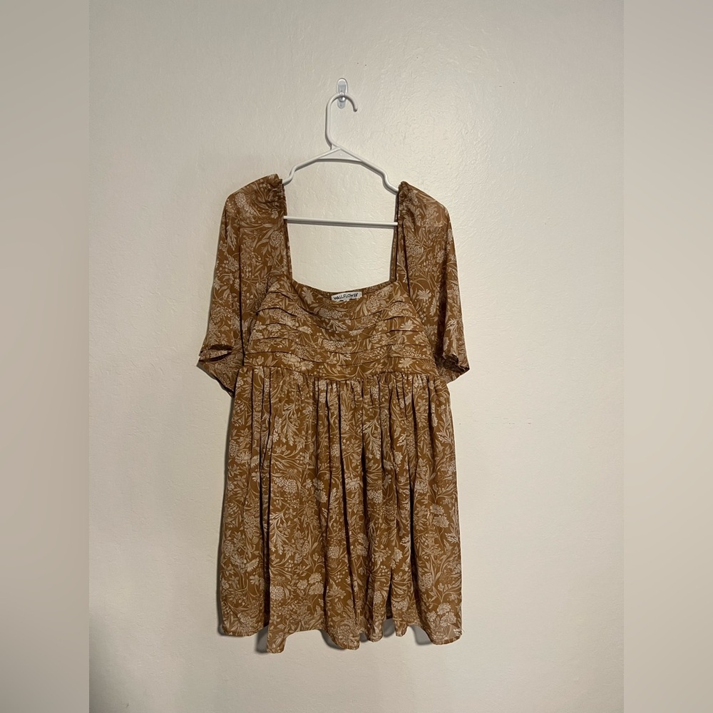 NWT Wallflower Short Bell Sleeve Pleated Bodice Skater Dress Size XL